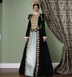 5440 HISTORIC LACED BK TOP, LACED FLARE FLR SKIRT PATTERN 14-20
